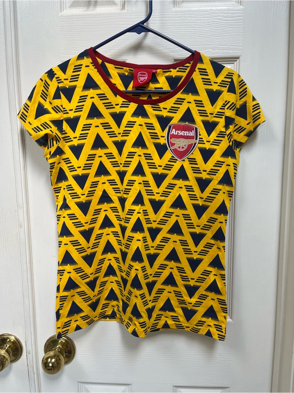 NWT Arsenal Yellow & Navy Women's Short-Sleeve Pajama Set